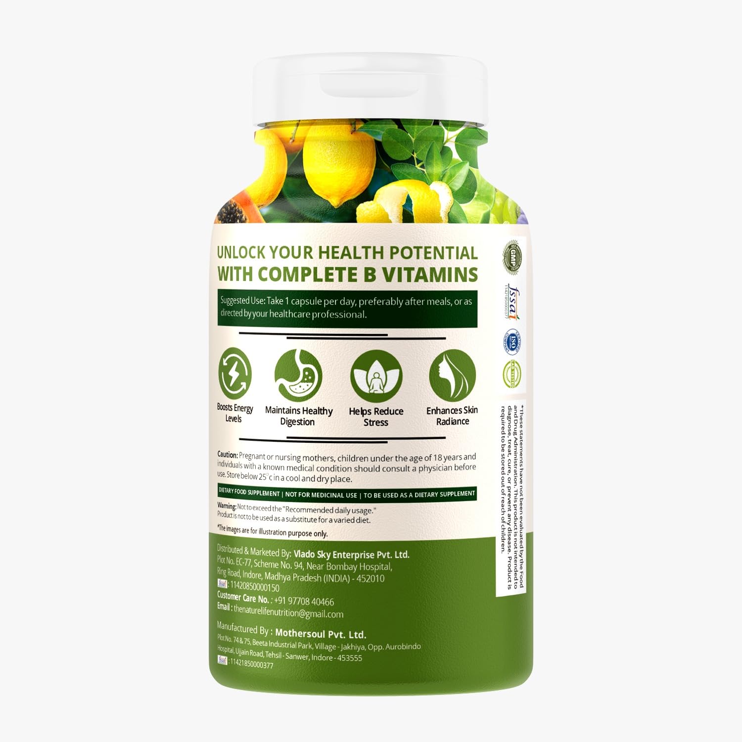 Naturelife Plant Based Vitamin B Complex - 60 Capsules - Image 2